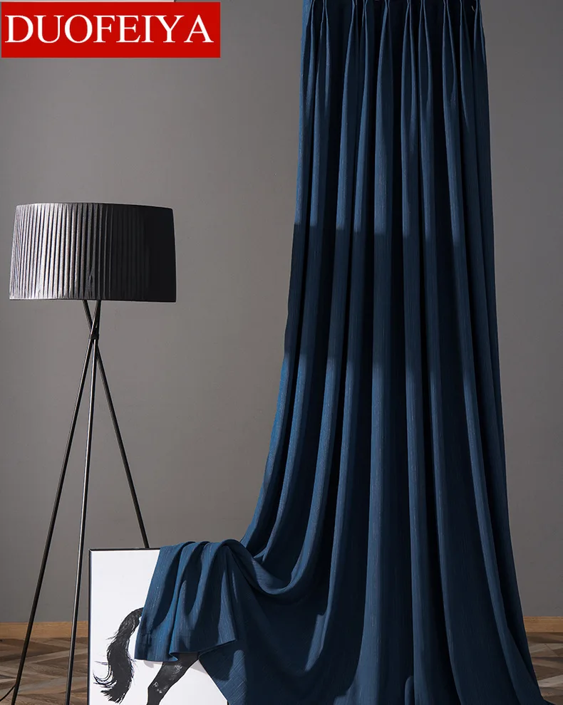 

Curtains Nordic Minimalist Modern Finished Curtins for Living Room High-end Atmospheric Shade Curtain Fabric Factory Direct