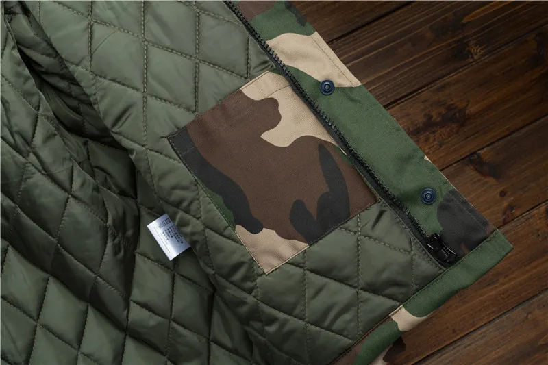 Повседневная камуфляжная мужская зимняя куртка толстое теплое Мужское пальто