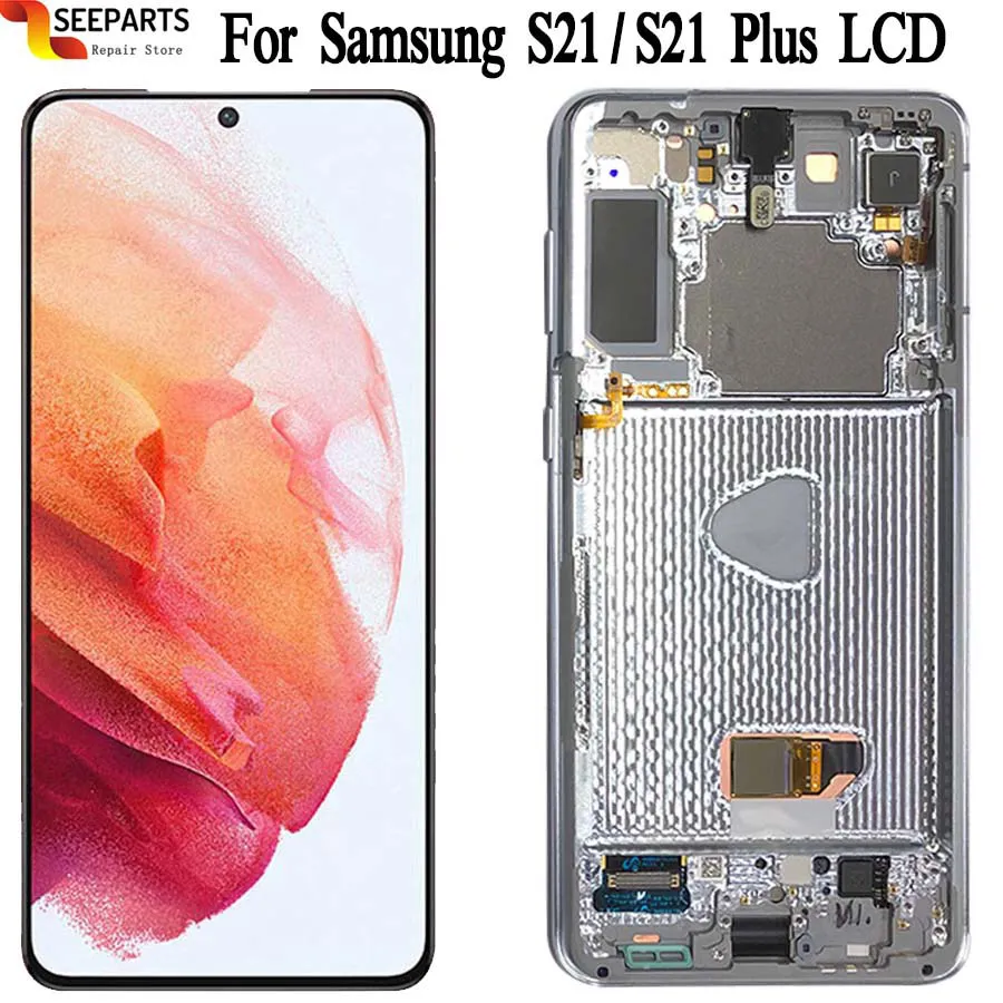 Super AMOLED для Samsung Galaxy S21 Plus S21LCD сенсорный экран ЖК дисплей дигитайзер + с