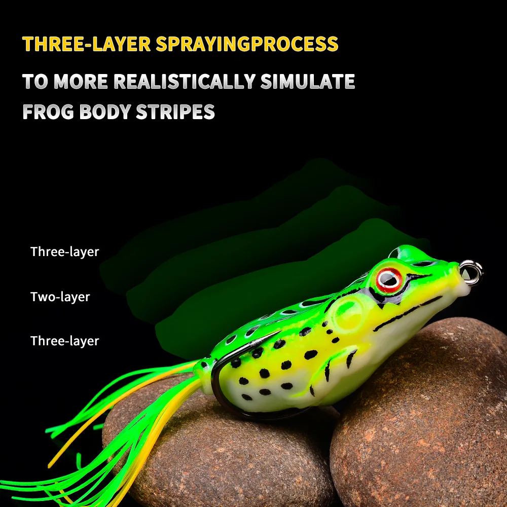 

GOOSHING Top Water Ray Frog 5G 8.5G 13G 17.5G Japan Artificial 3D Eyes Shape Minnow Crank Wobbler Fly Fishing Soft Tube Baits