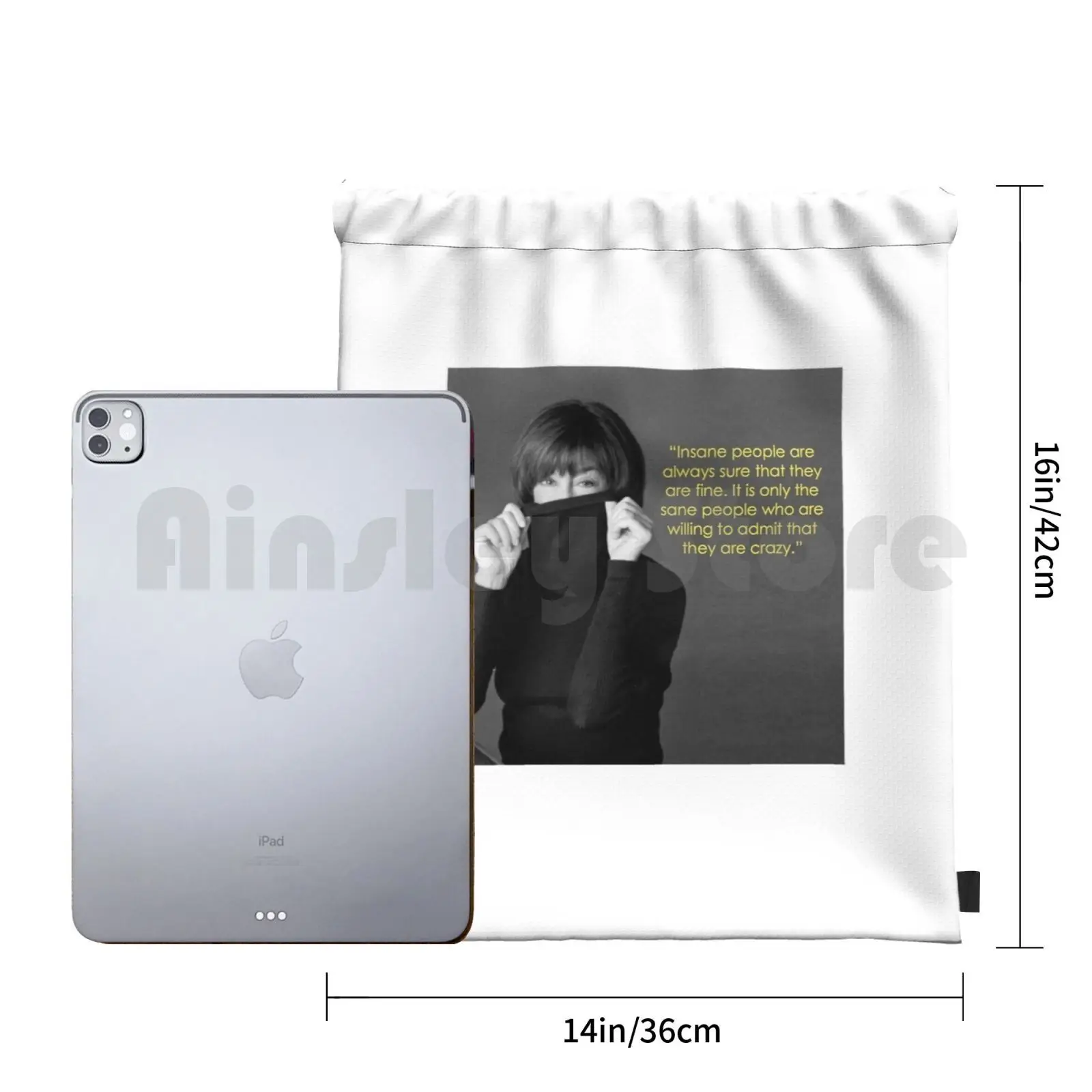 Водонепроницаемая сумка для спортзала с надписью Нора Ефрон