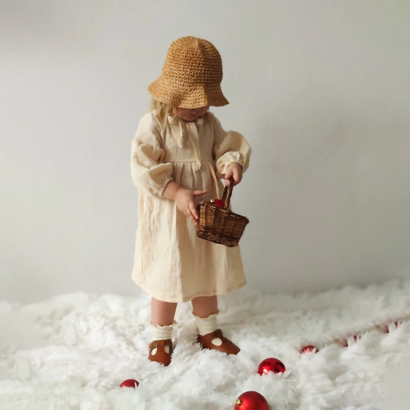 Spring Muslin girls Dresses Princess Autumn Children Kids Clothes Outfits Organic Cotton Casual Lovely Baby Girls Dress | Детская одежда