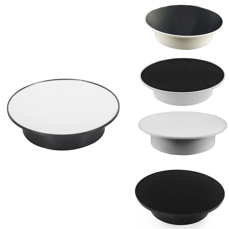 

Mirror USB Electric Bidirectional Rotary Table Jewelry Hand Necklace Display Stand
