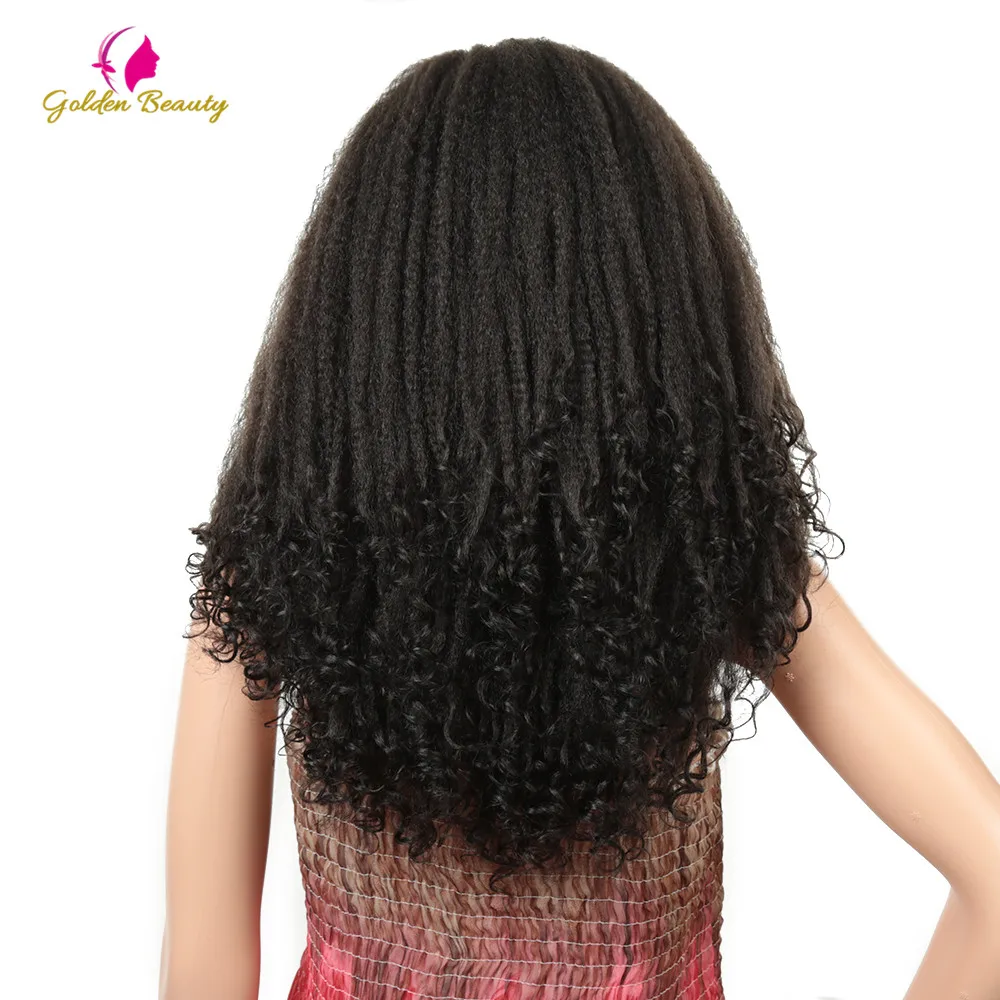 Парик для косплея Золотая красота афро кудрявые вьющиеся волосы длиной 22 дюйма