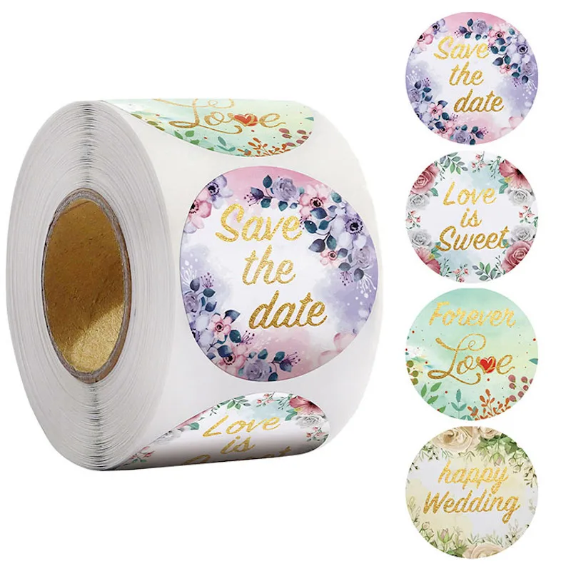 

1 Inch Roll Wedding Party Crafts Decoration Beautiful Flower Stickers