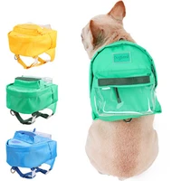 new pet dog backpack transparent mesh traction bag school bags for small dog multifunction storage pet backpacks pet supplies