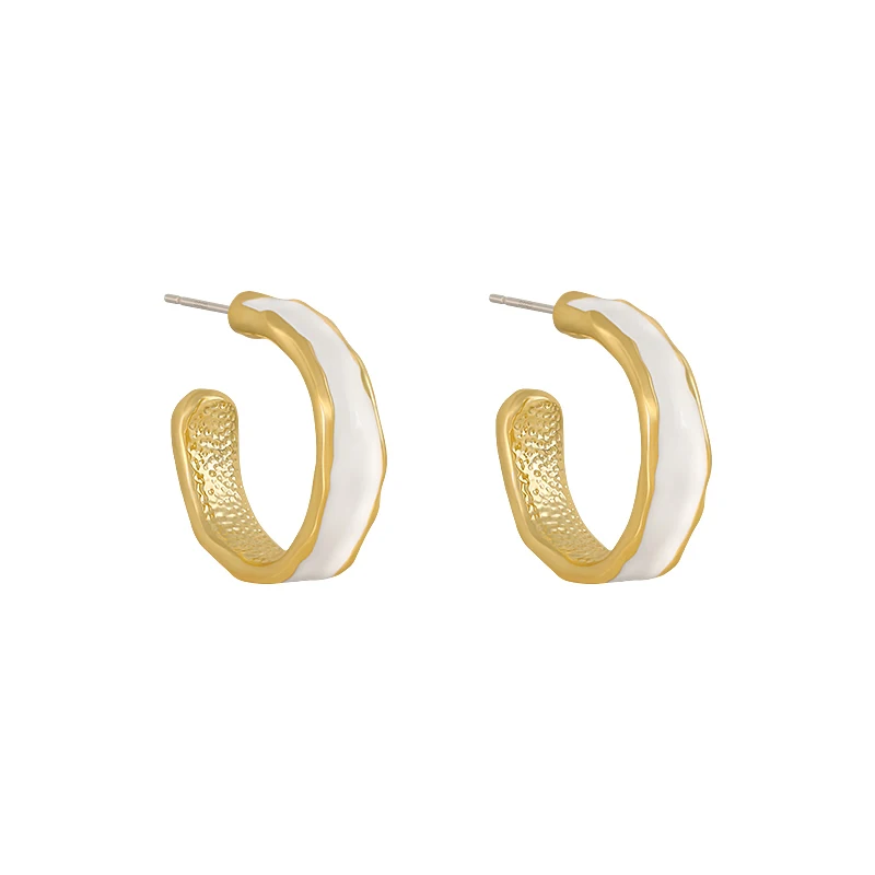 

2021 New Irregular Oil Drop Metal Earrings For Woman Fashion Korean Jewelry Simple Temperament Party girls Unusual Earrings