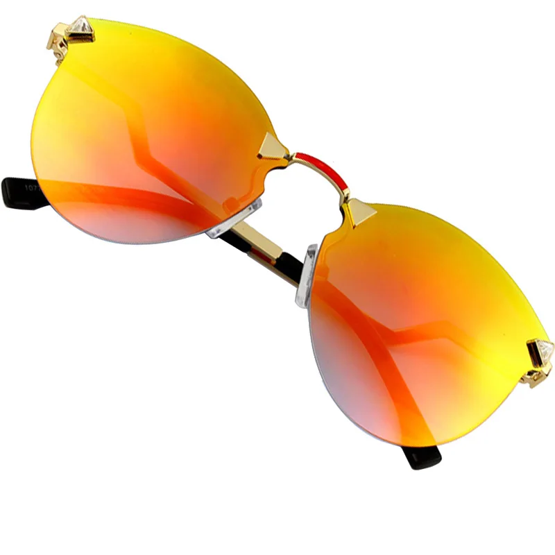 

Sunglasses Women Rimless Alloy Frame Cat Eye Luxury Fashion Sun Glasses Female Ladies