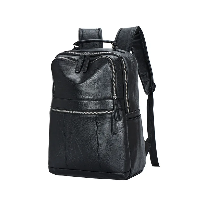 Новый Многофункциональный модный мужской рюкзак из натуральной кожи кожаная