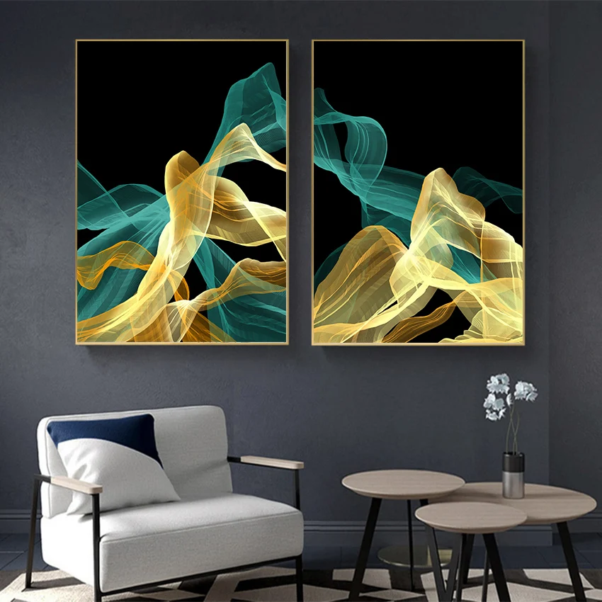 Скандинавские абстрактные линии настенные картины плакат и печать современные