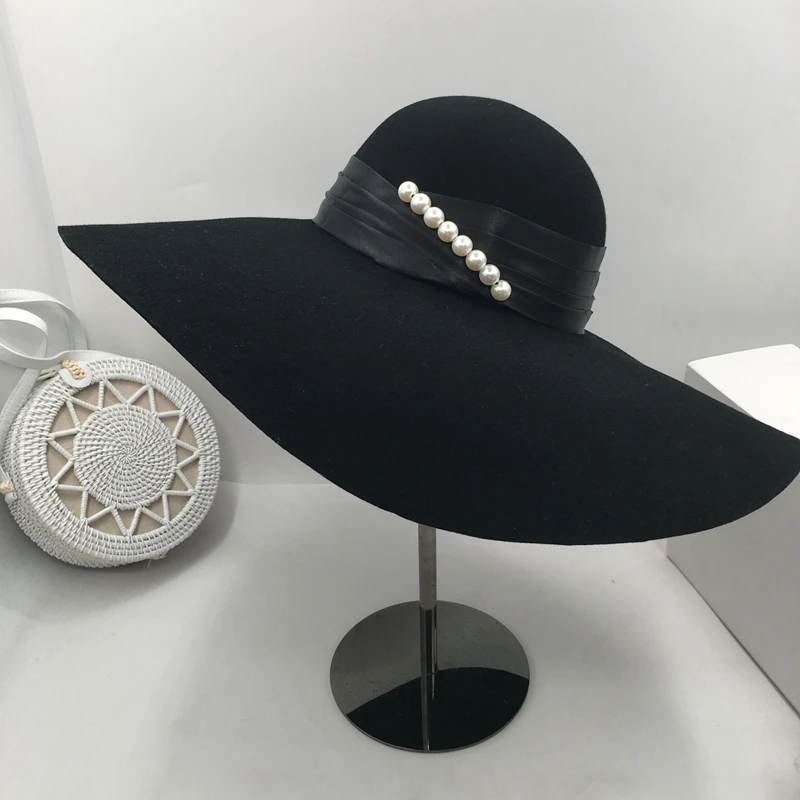 Fedora New winter wool hat Dome basin large eaves concave shape stage travel sunshade ins han edition | Аксессуары для одежды