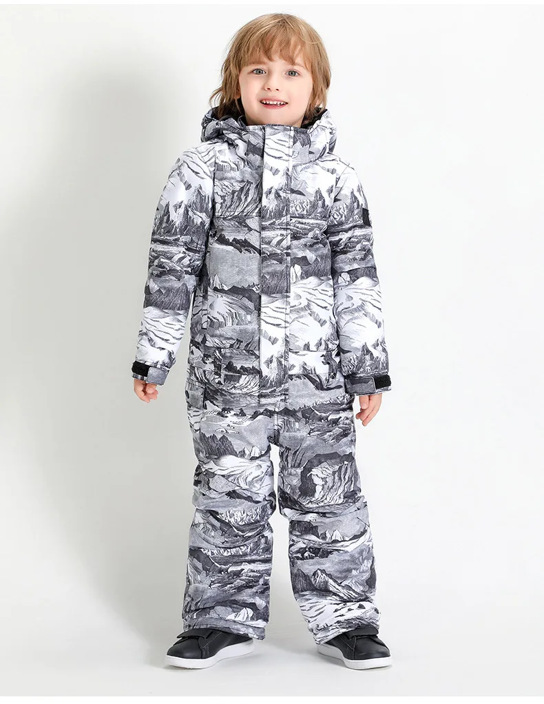 Gsou/детский лыжный костюм для снежной погоды комплект из водонепроницаемых