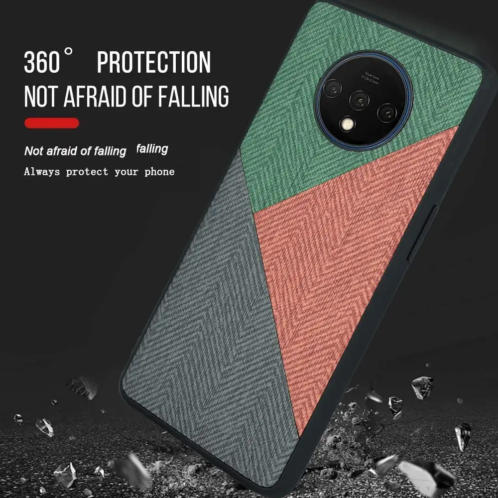 Shockproof Hard PC Tpu Bumper Case For Oneplus 7t 7 t Pro 7tpro 7pro 6t Cloth fabric leather Soft Silicone Phone Cover |