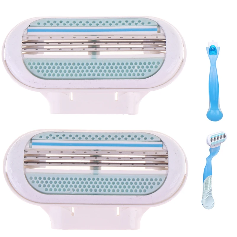 

2 шт., женские бритвенные головки с 3 лезвиями