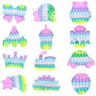 Новые Пузырьковые игрушки-антистресс для взрослых и детей, единорог, динозавр