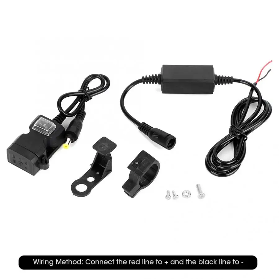 12 V-24 V мотоциклов быстро Зарядное устройство TF Micro SD мобильный телефон Dual USB