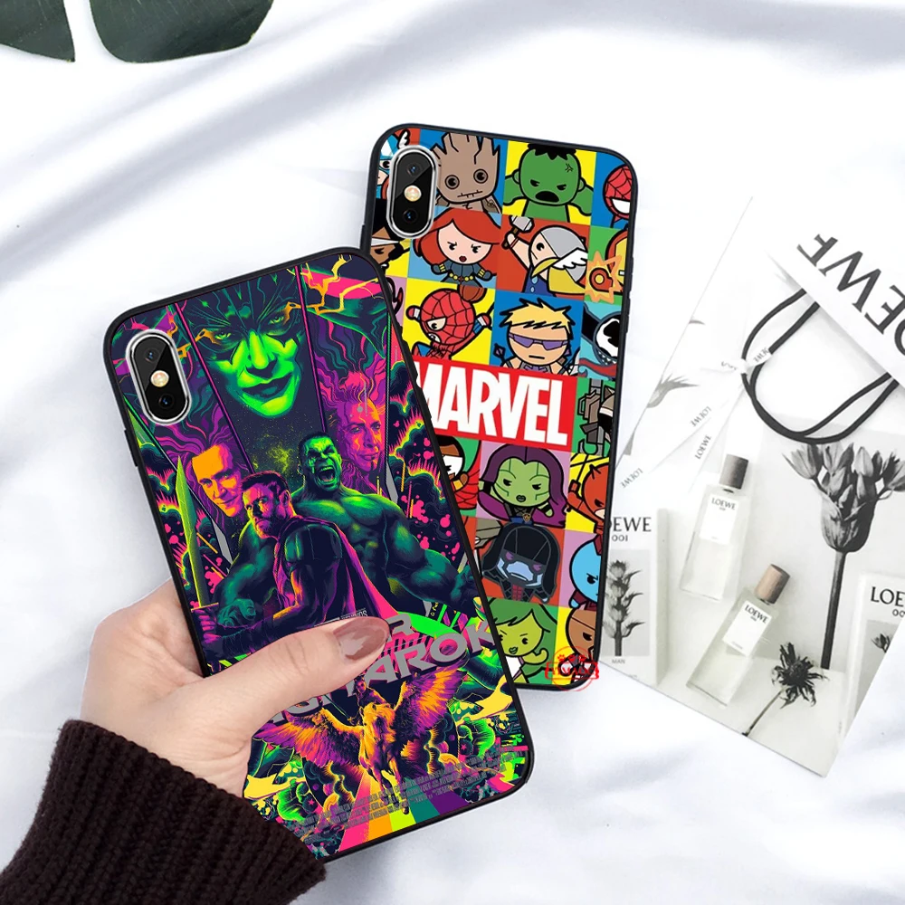 Marvel Comics logo DIY Printing Drawing Silicone Case for iPhone 5 5S 6 6S Plus 7 8 11 Pro X XS Max XR |