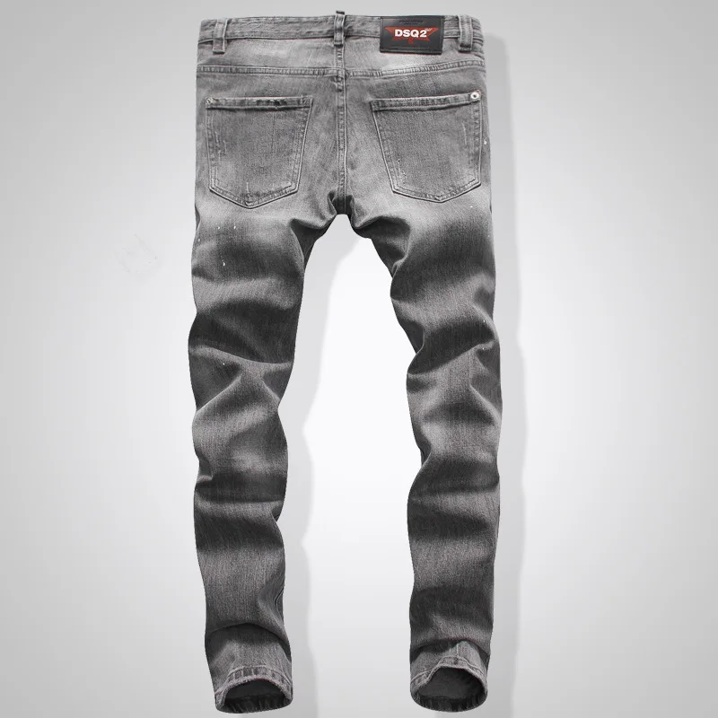 

NEW Men Jeans Ripped for Men Skinny DSQ D2 Jeans Pants Men Jeans Zipper Outwear Man Pants 1 order