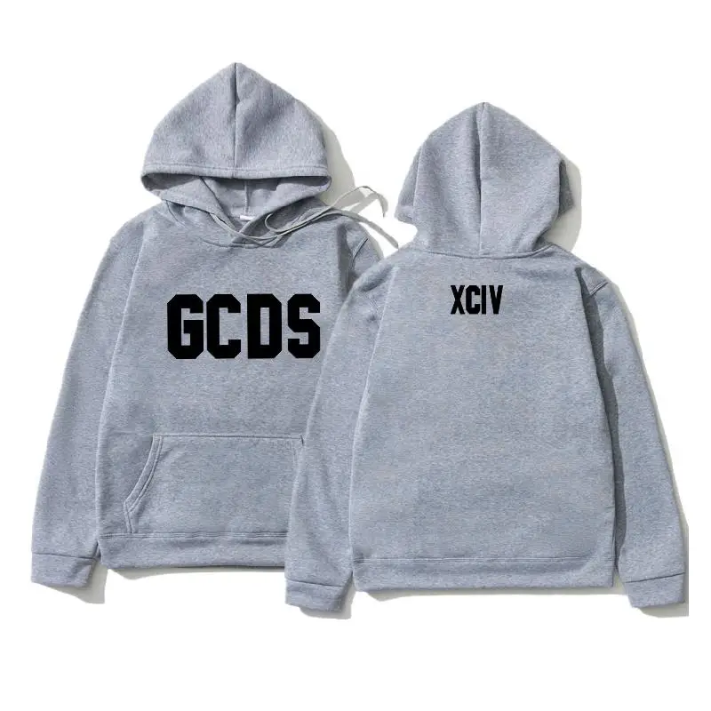 

Dropshipping Gcds Xciv Hoodies Men Women Fleece Hooded Pocket Pullover Elastic Oversized Hoody sweatshirt Jacket Coat