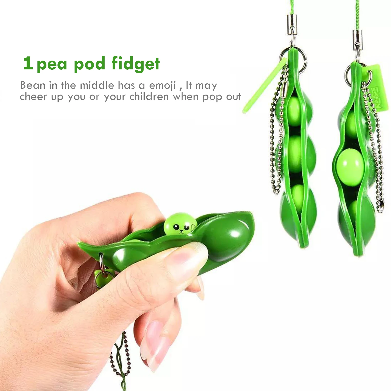 Bean Toy-juguetes de guisantes para apretar, llavero para aliviar el estr&eacute;s, juguetes para ni&ntilde;os y adultos-2