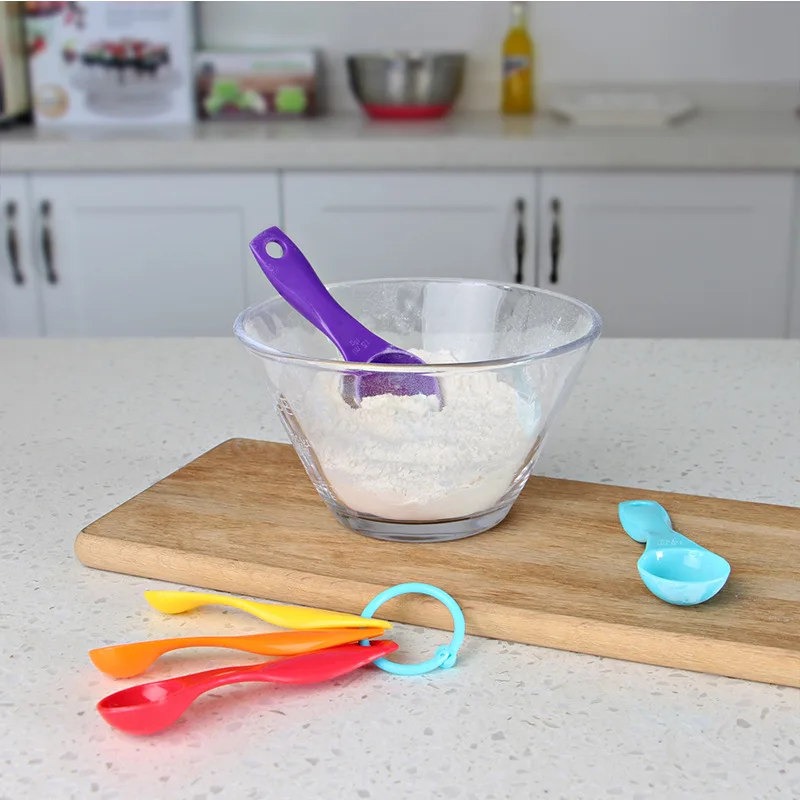 5 шт./компл. Творческий Мерная Ложка силиконовая половник с мерной шкалой для