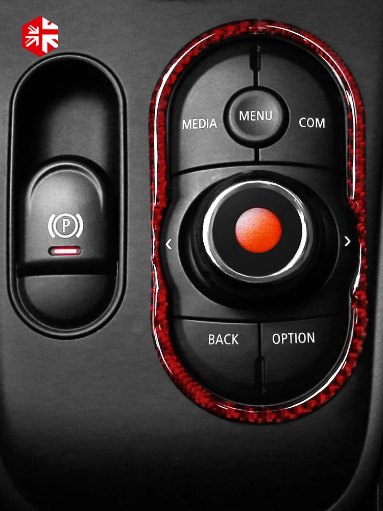 Для MINI Cooper Countryman F60 Авто мультимедийная Кнопка шестерни панель корпус крышка из углеродного волокна Наклейка Декор интерьера аксессуары