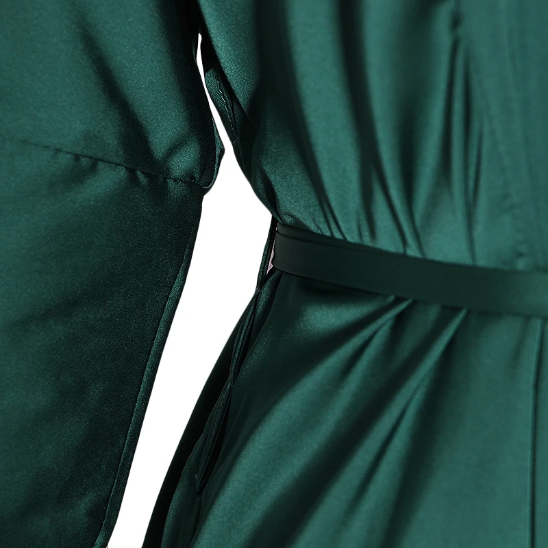 SISPELL Pure Color With Belt For Female Dress Lapel Collar Short Sleeve High Waist Slim Women's Casual 2020 Fahion Tide | Женская