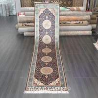 yilong 3x12 turkish gallery runner black exquisite hand knotted oriental rug runner zqg574a
