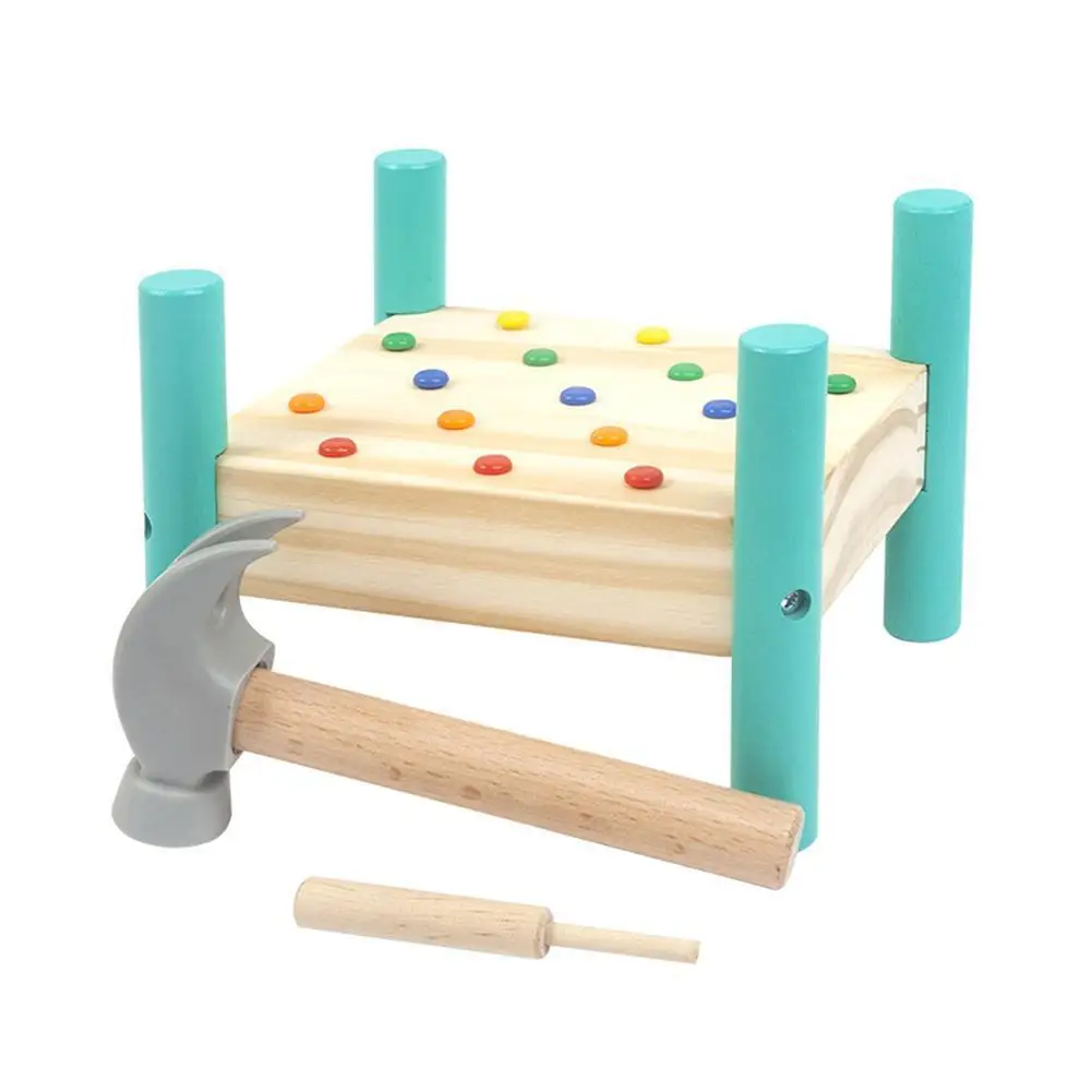 

Wooden Percussion Table Toy Percussion Piling Table Toy Baby Percussion Toy Brain Development Wooden Block Interesting Toy