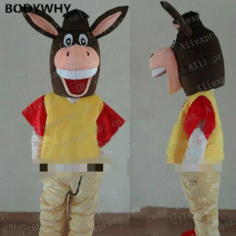 

New Happy Carnival Mascot Halloween Cartoon Donkey Pumpkin Cosplay Performance Costume Adult Use Birthday Advertising Parade Set