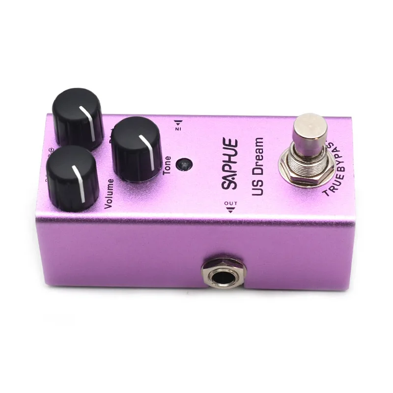 saphue elektrische gitarre uns traum distortion pedal volumendistton knob wirkung pedal mini einzigen typ dc 9v true bypass free global shipping