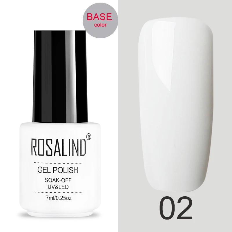 White02 ROSALIND трещина гель лак для ногтей расширение цвет база лак для ногтей Гибридный маникюрный набор для УФ Led база верхнее покрытие Полупостоянный - Цвет: White02