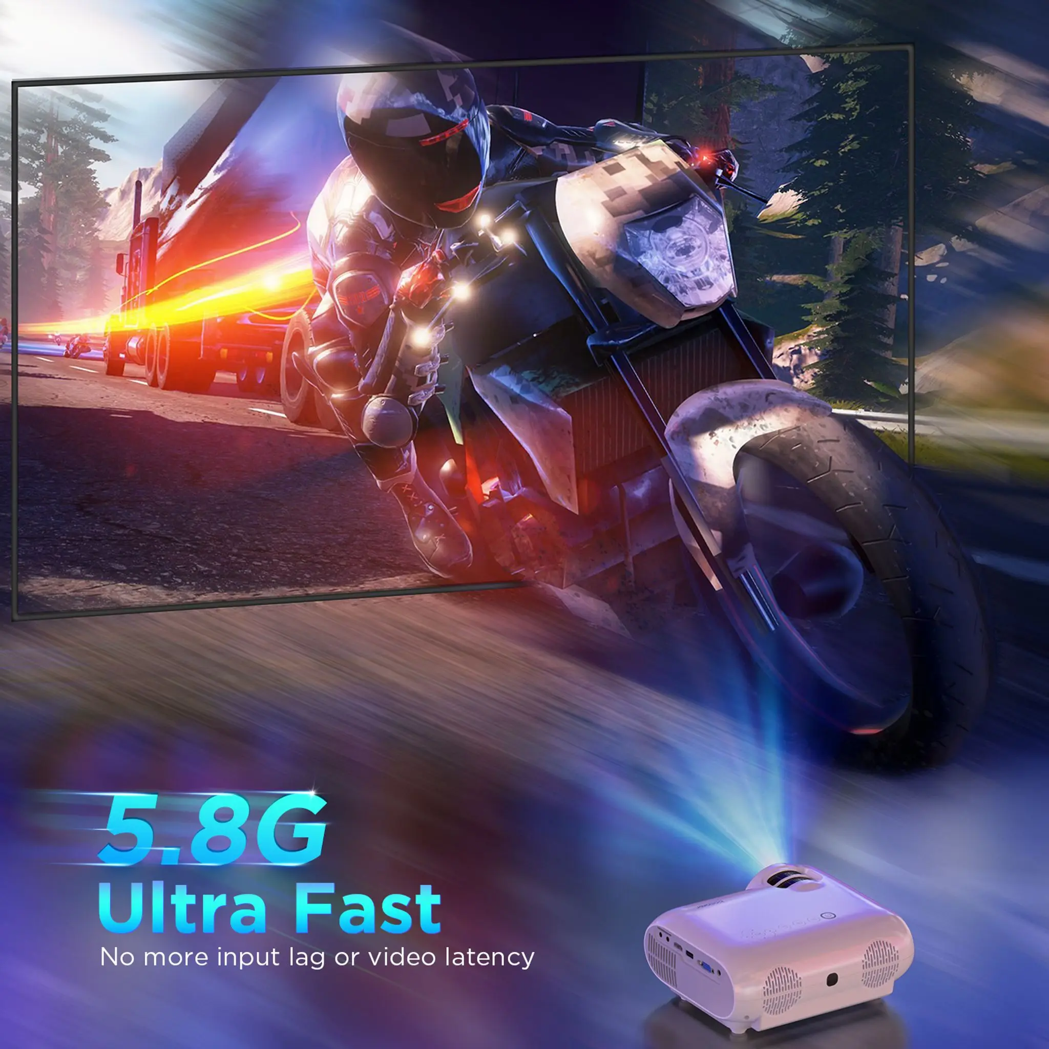 BOMAKER 720P Projector Mini Full HD 2.4G+5G WiFi Android 3D Video Theater Smart Phone Beamer Portable Proyector | Электроника
