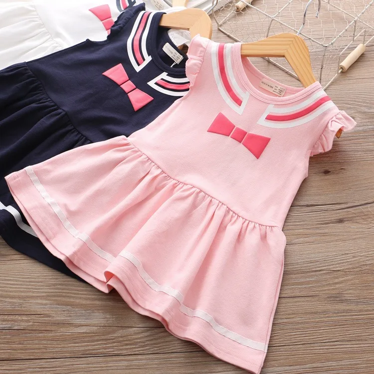 

Летние Детские платья для девочек, модная детская одежда в английском стиле с круглым вырезом, платья для девочек