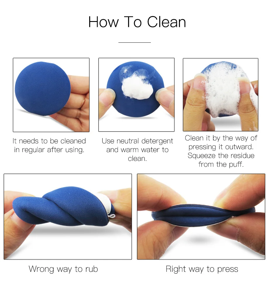ROSALIND спонж для макияжа лица Губка очистки пудры основа пуховка блендер Высокое