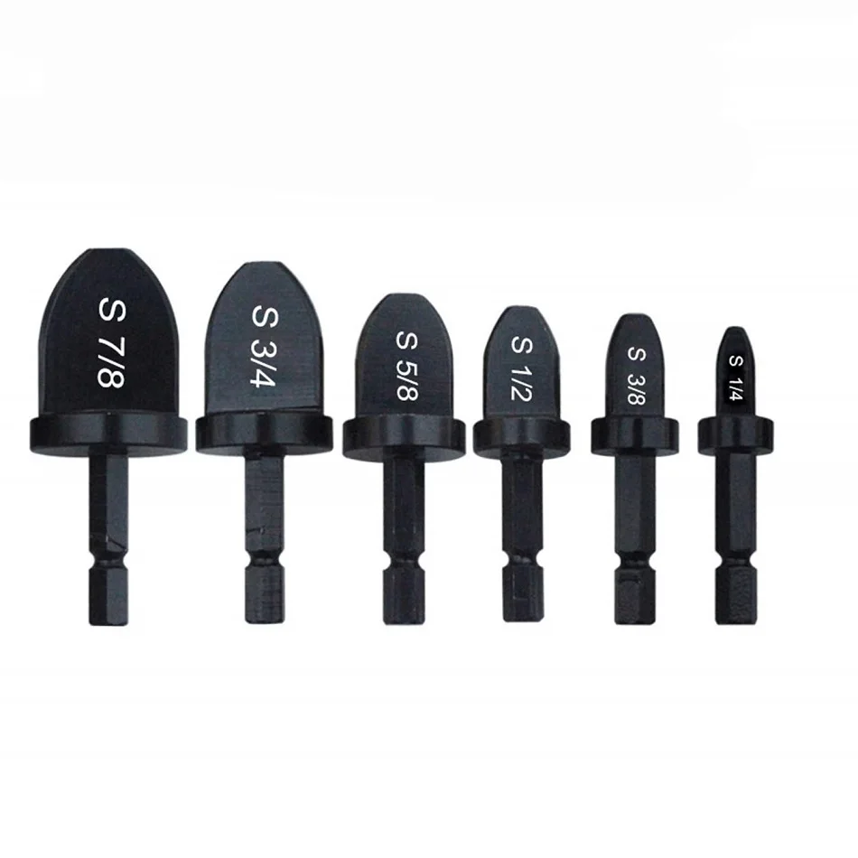 

6 Pcs Electric Inch Pipe Expander Hexagonal/Triangle Handle Air Conditioner Copper Pipe Reamer Electrician Repair Modification T
