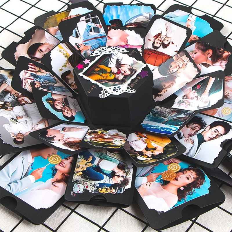 18 цветов вечерние подарочные коробки для скрапбукинга на юбилей DIY фотоальбом