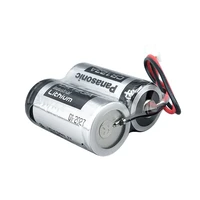 5packlot new original battery for panasonic cr123a 2cr17335a mr bat6v1set 6v 1400mah industrial lithium plc batteries with plug
