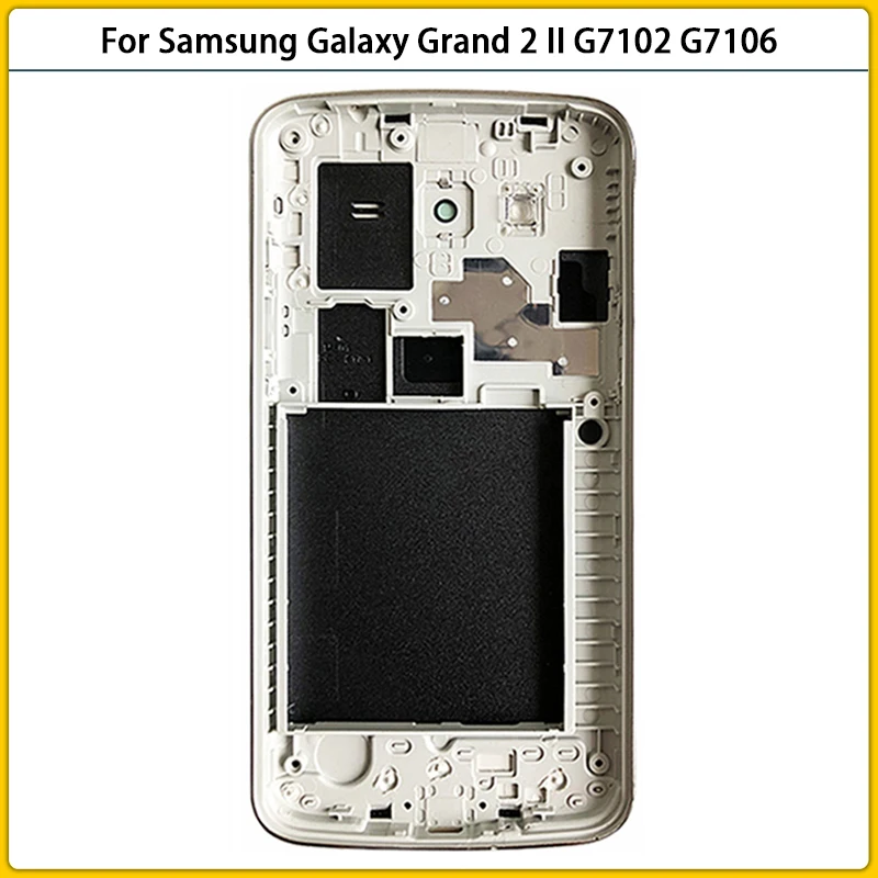 Новый G7102 полный корпус чехол для Samsung Galaxy Grand 2 II G7106 G7100 задняя крышка батарейного