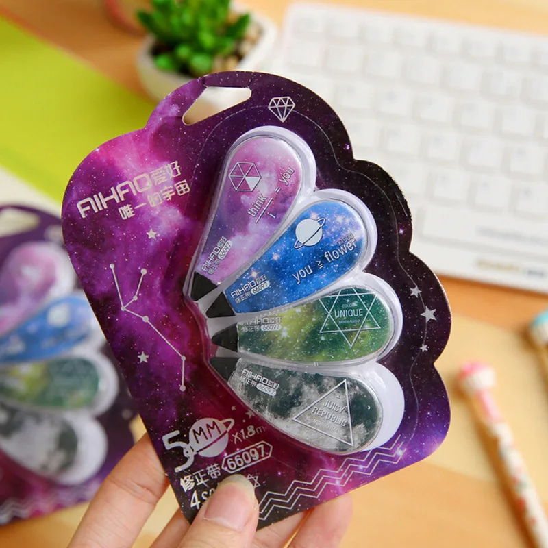 

4 pcs New Arrival Kawaii Starry sky Decorative Correction Tape Diary Stationery School Supply