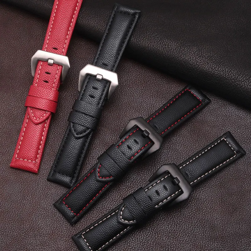 Ремешок из телячьей кожи для часов сменный Браслет с - Цена: 