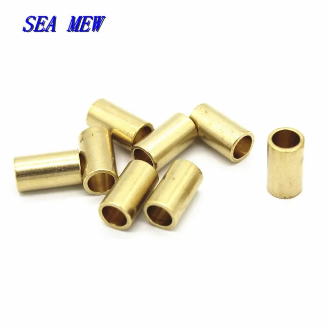 SEA MEW 5.5mm*9.5mm Raw Brass Tube Beads DIY Jewelry Findings For Jewelry Making Component 100PCS