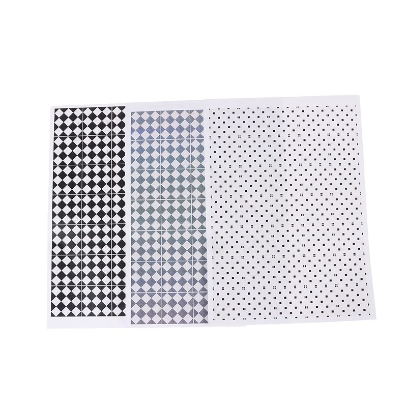 Pegatina de suelo en miniatura para casa de mu&ntilde;ecas, accesorio de pared para cocina y ba&ntilde;o, 1/12-2