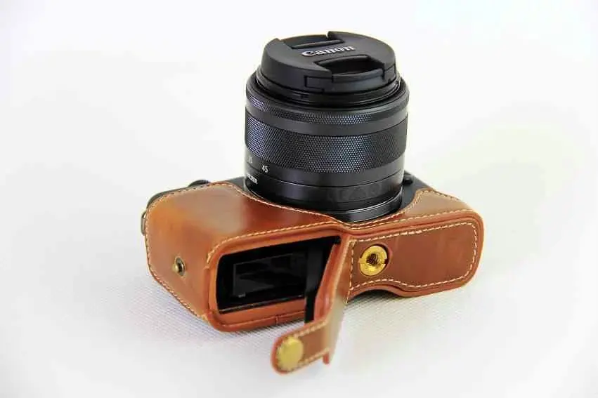 Новинка чехол из искусственной кожи для камеры получехол Canon EOS M10 M100 M200 Нижняя