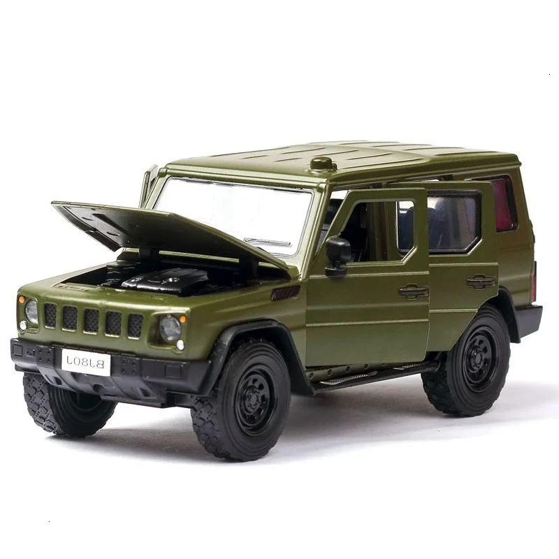 1/32 BJ80 сплав модель автомобиля военный автомобиль игрушка китайский Dongfeng воины