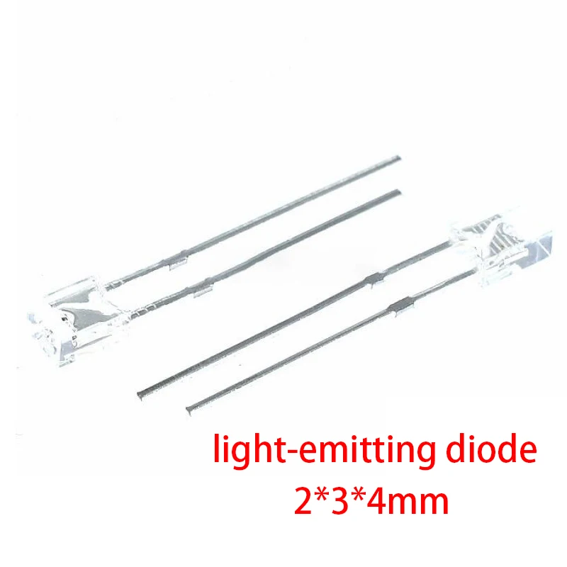 100pcs Square LED 2*3*4 White Red Blue Green Yellow Orange 2X3X4 light-emitting diode | Diodes