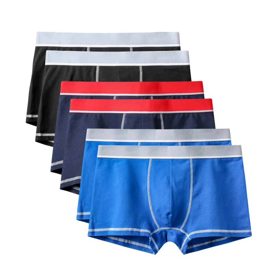 6Pcs A0608 Mix B33 6 шт./лот, фирменное качество,, новые модные сексуальные хлопковые шорты, мужские боксеры, шорты, мужское нижнее белье, мужские трусы, мужская одежда - Цвет: 6Pcs A0608 Mix B33