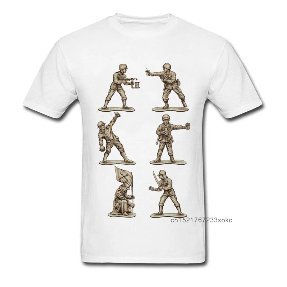 Молодежные топы рубашки Приталенная футболка на день рождения с принтом солдаты