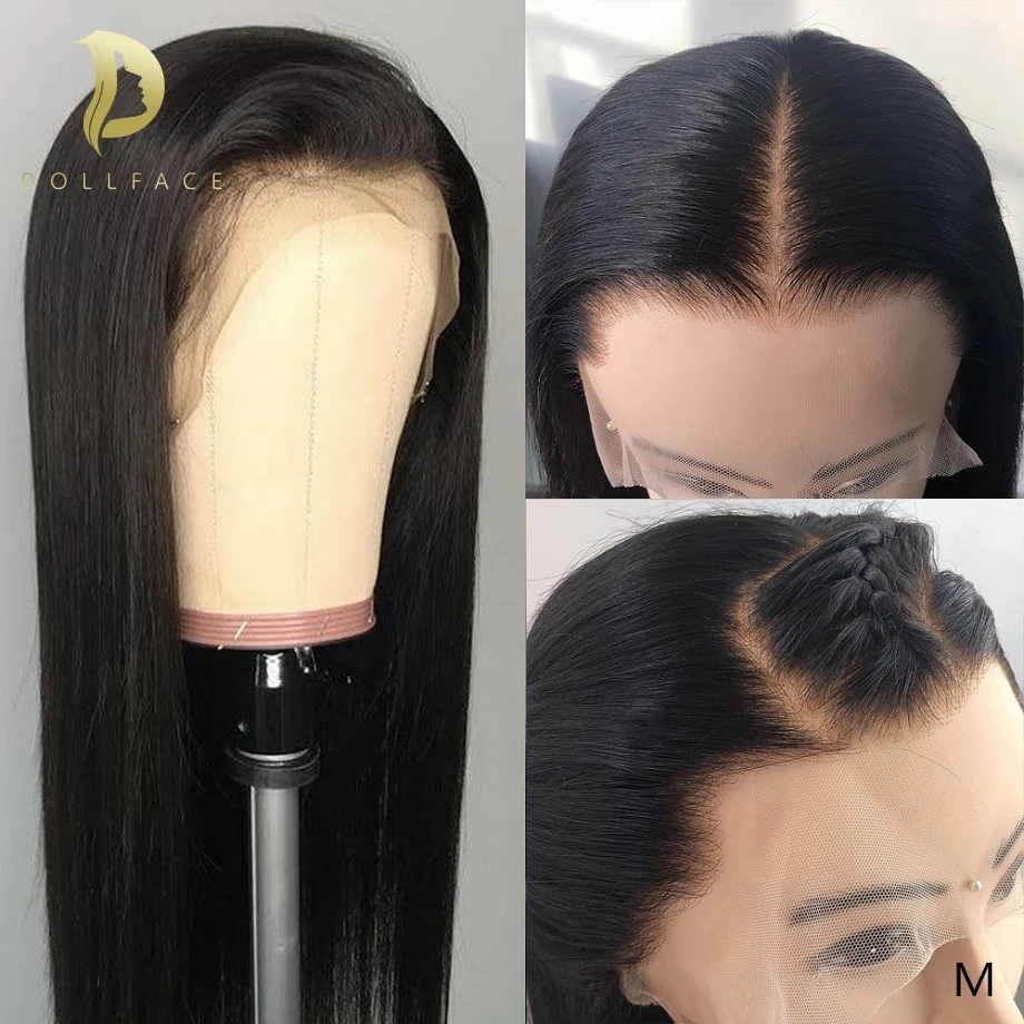 Парики из натуральных волос remy прямые накладные без клея швейцарские 13x6