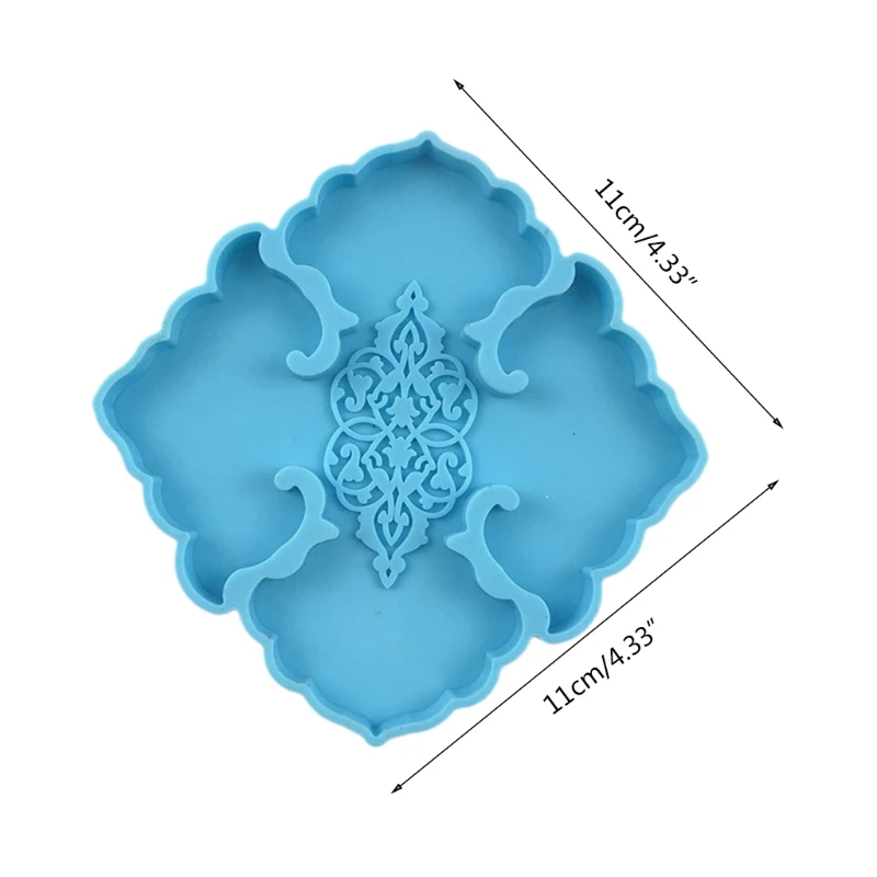 

Square Hollow Coaster Epoxy Resin Mold Cup Mat Silicone Mould DIY Crafts Home Decorations Casting Tools